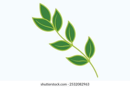 Green leaf vector icon illustration