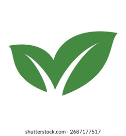 Green Leaf Vector Icon Illustration