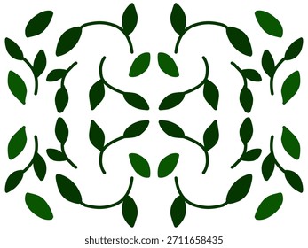 Green leaf vector icon. Nature elements, green leaves and ecology.