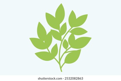 Green Leaf Vector Icon,Eco Nature Botanical Symbol