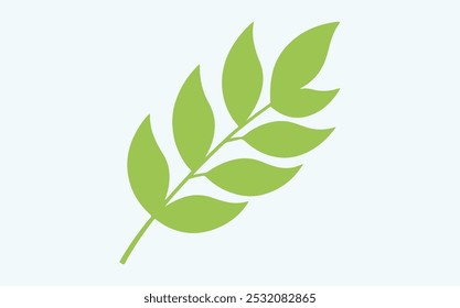 Ilustração de ícone de vetor de folha verde