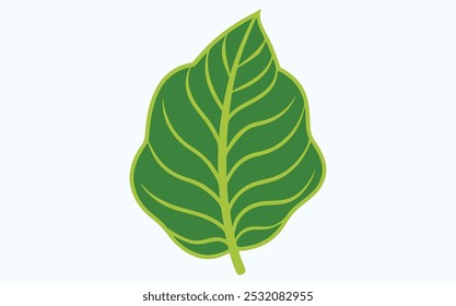 Ilustração de ícone de vetor de folha verde