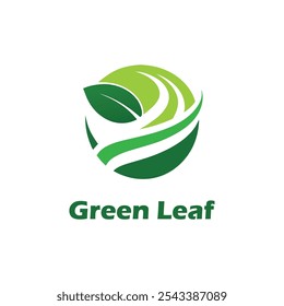 Green leaf vector icons. Eco leaf logo. Elements for eco friendly and bio logo vegan. Green leaves collection