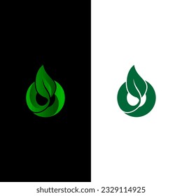 green leaf vector illustration for an icon,symbol or logo. natural product logo.
