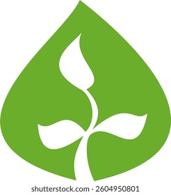 green leaf vector image as design inspiration for logo