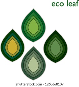 Green leaf vector image. Eco leaf
