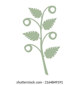 Green Leaf vector isolated on white background. Leaves in modern flat style.