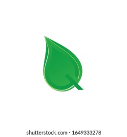green leaf vector logo for company