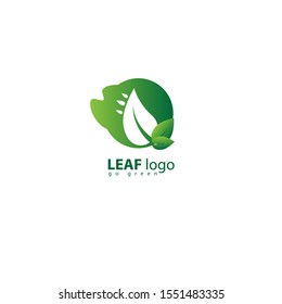 Green leaf vector logo design, eco friendly concept. vector template