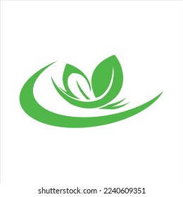 diseño del logotipo del vector de hoja verde 