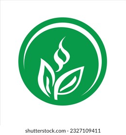 green leaf vector logo design creative