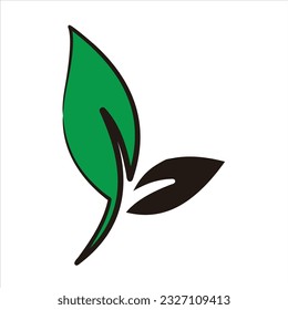 green leaf vector logo design creative