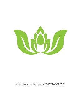  Green Leaf Vector Logo Design .Abstract green leaf company logo