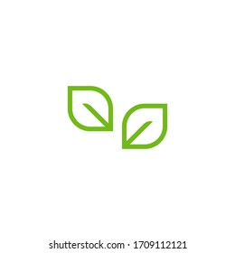 Green leaf vector logo illustration