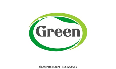 Logo vectorial de la hoja verde. Logo del producto natural