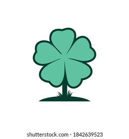 green leaf vector, nature logo.