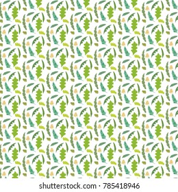 Green leaf vector pattern