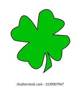 Green leaf vector that has a symbol of luck