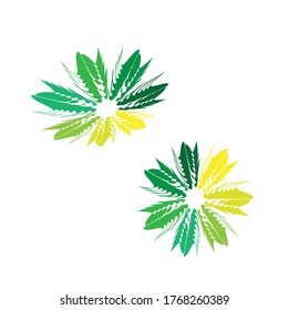Abstraktes Vektor-Logo für grünes Blatt