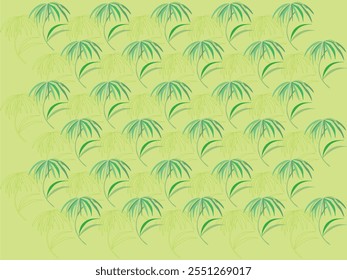 Green Leaf wall wallpaper Nature green background vector. Floral pattern