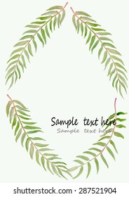 green leaf watercolor background