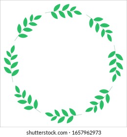 Illustration zur Vektorillustration des grünen Blattes. Logo-Design-Vorlage. Kopienraum