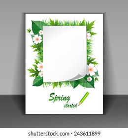 Green Leaflet with Eco Topic for Web or Print