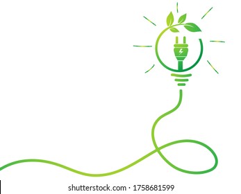Green leafs and globe Eco icon, mockup save planet logo