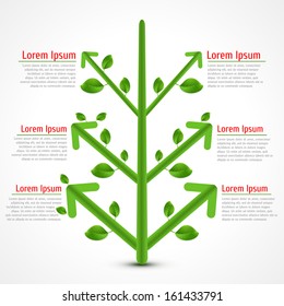 Green leafs infographic