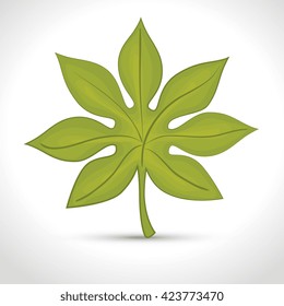 green leafs isolated design 