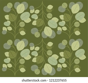 green leafs pattern background
