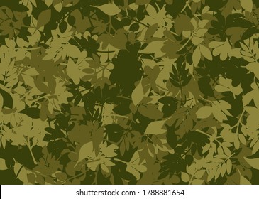 green leafs repeatable camouflage pattern