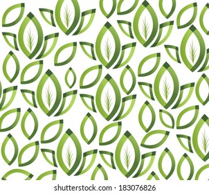 Green leafs texture .Seamless pattern