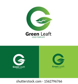 Green Leaft Logo Template with Modern Concept