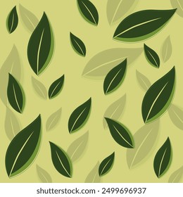 Green Leafy Abstract Pattern Background 