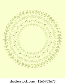 Green Leafy Circles Illustration