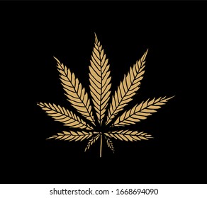 hoja verde diseño gráfico marihuana arte vectorial