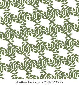 Patrón de hojas verdes para Navidades, creando un aspecto festivo natural.