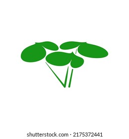 Icono de la planta verde. Dibujo vectorial de una planta que crece en pantanos en bosques o estepas.