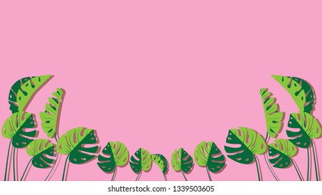 Green leafy plants, green leaves on a beautiful modern background