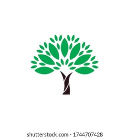 
green leafy tree object vector.