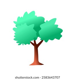 green leafy tree vector design