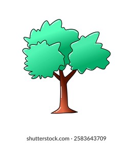 green leafy tree vector design