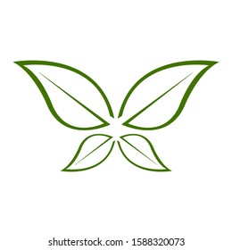 Green Leat Logo Vector Illustration Design
