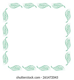 green leave frame
