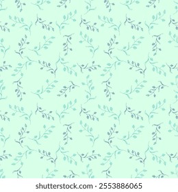  Green Leave Seamless Pattern. Vector Illustration Digital file Download for print, printable, wallpaper, background, rug, sticker, book cover, gift wrapper and many projects.