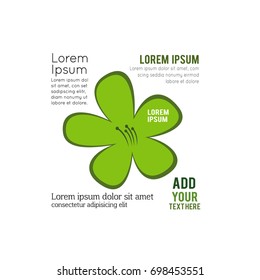 Green leave vector icon isolated on white background - stylized image.