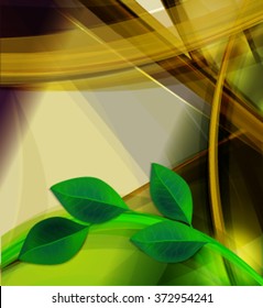 Green leaves abstract background. Green concept. Vector illustration.