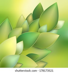 Green leaves abstract background. And also includes EPS 10 vector