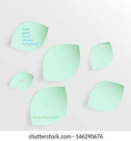 Green leaves abstract background. Vector illustration.
